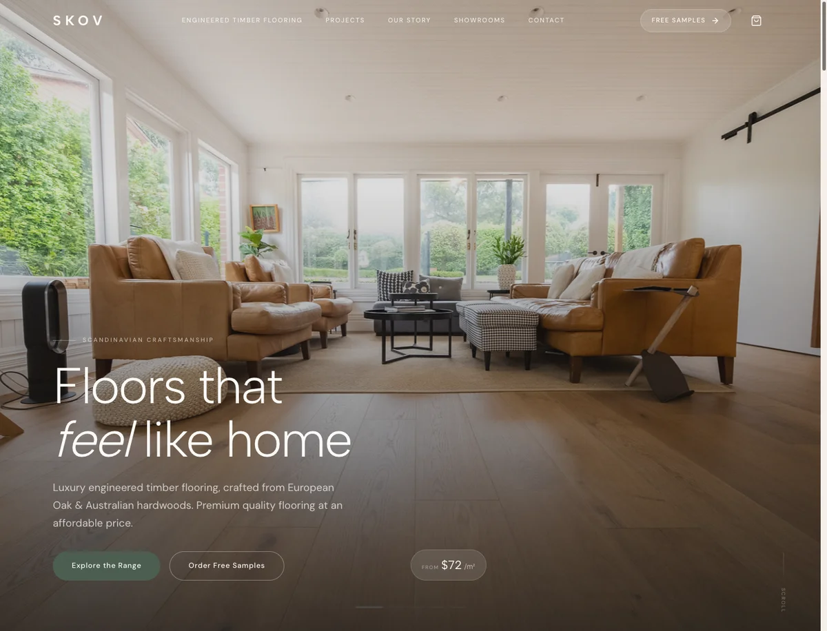 Skov Floors website